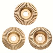 Resim 3 Adet Karbon Çelik Diskler - 16mm Delik, Ahşap ve Metal Taşlama Tekerlekleri Yükseltilmiş Kenarlarla Hassas Zımparalama için, Standartla Uyumlu, Marangozluk Araçları ile Uyumludur | Çok Yönlü Taşlama Diskleri | Karbon Çelik Yapısı 