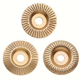 Resim 3 Adet Karbon Çelik Diskler - 16mm Delik, Ahşap ve Metal Taşlama Tekerlekleri Yükseltilmiş Kenarlarla Hassas Zımparalama için, Standartla Uyumlu, Marangozluk Araçları ile Uyumludur | Çok Yönlü Taşlama Diskleri | Karbon Çelik Yapısı 