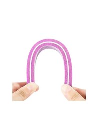 Resim Koodmax Aşınmaya Dayanıklı 100/180 Kumlu Çift Taraflı Tırnak Törpüsü Kavisli Pembe 5'li 