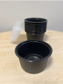 Resim Plastik Federli Çorba Kasesi Kap + Kapak 600'lü 