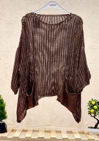 Resim sahnemoda Yıkamalı Cepli Salaş File Bluz 