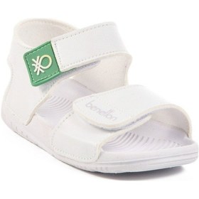 Resim United Colors Of Benetton Beyaz Cırtlı Kız Bebek Sandalet Bn-1252 B 