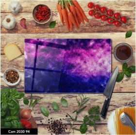 Resim Aylina Baskılı Cam Kesme Tahtası |temperli Cam | 25 x 35 cm 