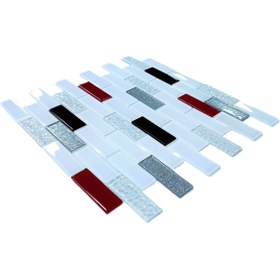 Resim MozaiKristaL Mutfak tezgah arası 23x73x4 mm Kristal Cam Mozaik. ( 1 Kutu = 1 m2 Fiyatıdır ) 