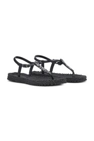 Resim ILSE JACOBSEN Black Cheerful10G - Siyah Taşlı Parmak Arası Terlik 