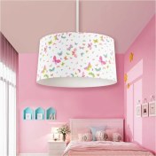 Resim Beyaz Kelebekli Çocuk Odası Sarkıt Avize, Şık ve Ferahlatıcı Aydınlatma Seçeneği 