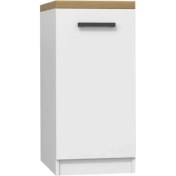 Resim T Designo Arya Tek Kapaklı Mutfak Alt Modül -Çok Amaçlı Dolap 60 cm Beyaz -Tezgah Dahil 