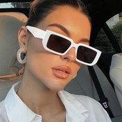 Resim 1 Adet Kadınlar İçin Akrilik Dikdörtgen Beyaz Moda Gözlük 