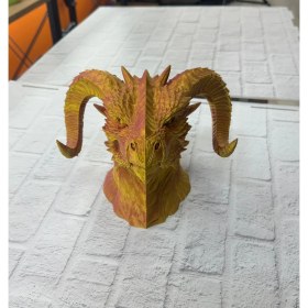 Resim Bucuks Mey Ithalat® Altın Kırmızı Ejderha Figürü 