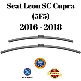 Resim Seat Leon Sc Cupra 5f5 2016 2017 2018 Uyumlu Araca Özel Ön Cam Muz Tipi Silecek Süpürgesi Takımı 65/40cm 2li Set Silbak 