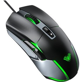 Resim Aula F816 RGB Efektli 12800DPI Kablolu Optik Gaming Oyuncu Mouse Siyah 
