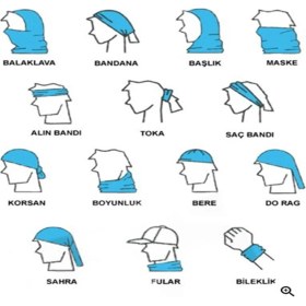 Resim Narr Bandana Zombie Mask Çok Fonksiyonlu 