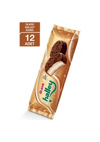 Resim Ülker Halley Kaplamalı Çikolata Pasta 8 Li / 240 Gr X 12 Adet 