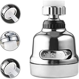 Resim Venüs Shopping Krom 3 Fonksiyonlu Mutfak Lavabo Başlığı 360 Derece Döner Musluk Ucu 