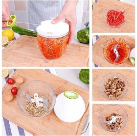 Resim Octopus Bazaar 5 Bıçaklı Ipli El Rondosu Büyük Ip Çekmeli El Rondosu Beyaz 