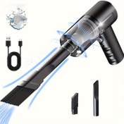 Resim 1 adet Yüksek Emişli Çift Turbinli Motor Kablosuz El Tipi Süpürge - Taşınabilir, Kablosuz, Crevice Aracı Dahil - Ev ve Araba Temizliği, Pet Saçları, Artıkların Temizlenmesi için Harika. 