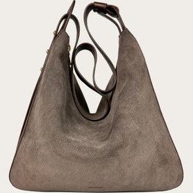 Resim Nova Large Shoulder Bag in Suede - Mocha Brown 