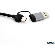 Resim Winex Mobile Winex 5in1 Usba Ve Type-c To 3x Usb3.0, Tf, Sd, Type-c Çoklayıcı Hub Adaptör 