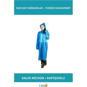 Resim Letsii Su Geçirmez Mavi Kalın Naylon Yağmurluk Çok Renkli 