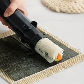 Resim 2'li Set Plastik DIY Çizgili Suşi Kalıbı, Kahvaltı, Öğle Yemeği ve Akşam Yemeği Yapımı İçin Uygun, Ofis Çalışanları, Öğrencilerin Öğle Yemeği, Parti Yemek Hazırlığı İçin Pratik Suşi Pirinç Topu Yapım Aracı Seti 