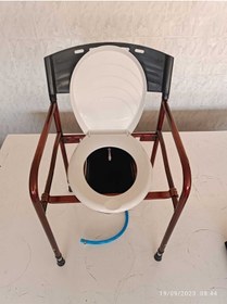 Resim Taharet Musluklu Hasta Wc Sandalye Klozet Direk Wc Tuvalete Seyyar Sandalye Kolay Katlanır 