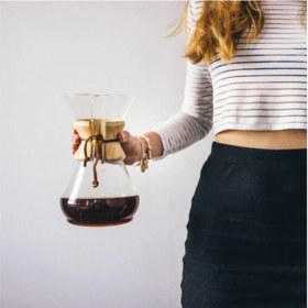 Resim Sin@rasta Epinox Cam Chemex Kahve Demleme Sürahi 800 ml 6 Cup 