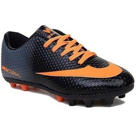 Resim Walked 401-25 Halı Saha Çivili Krampon Siyah Turuncu 36-39 Siyah 