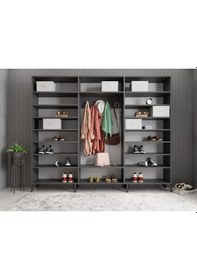 Resim Açelya Portmanto Vestiyer Füme Beyaz 270 cmM6 