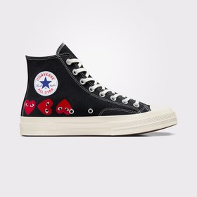 Resim Converse x Comme des Garçons Play Chuck 70 Siyah Sneaker | Unisex 