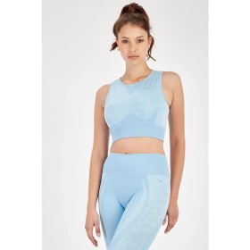 Resim Maraton SlimFit Kadın Bisiklet Yaka Kolsuz Mavi Bra 813054 