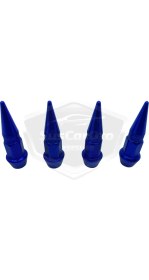 Resim ŞüsCarOto Aksesuar Sivri Sibop Kapağı Mermi Sibop Kapağı Araba Motosiklet Bisiklet Metal 4 Lü Set Mavi 