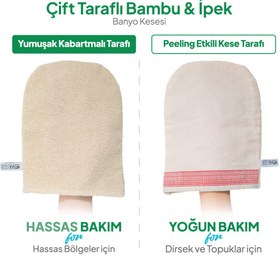 Resim BodyLita Çift Taraflı Banyo Kesesi - 2 Adet Banyo Kesesi-%20 İndirim 