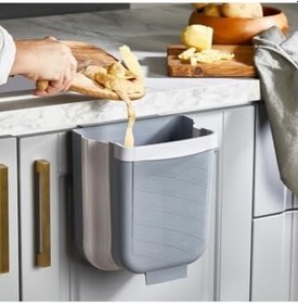 Resim Mithra Life Katlanabilir Askılı Banyo ve Mutfak Tezgahüstü Çöp Kovası MIT1075 