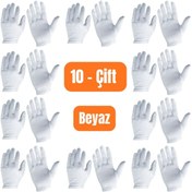 Resim AXE SPORTSWEAR 10 Çift Beyaz Garson & Bando & Pandomim & Gösteri & Merasim Eldiveni Glove 