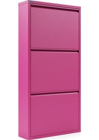 Resim Ceha 3'lü Metal Ayakkabılık - Pembe K.AYK-3 /AB4010 