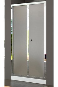 Resim Durul Duşakabin Ön Cephe Katlanır Akordiyon Kapı Buzlu Cam Yükseklik 190cm 