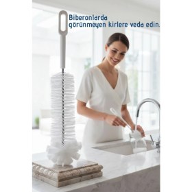 Resim Premium Lüks Şişe ve Biberon Fırçası Ultra Dayanıklı Profesyonel Temizlik & Kristal Parlaklık 
