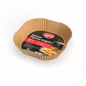 Resim Şeylişeyler - Roll-up Airfryer Pişirme Kâğıdı Kare 20 Cm 50 Li 1 Paket Kahverengi 