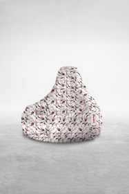 Resim earmut Damla Xl Premium Tasarım Laleler Desenli Armut Koltuk 