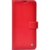 Resim Case Street Samsung Galaxy A10 Kılıf Kar Delüx Cüzdan Kartvizitli Para Gözlü Kopçalı Kırmızı 