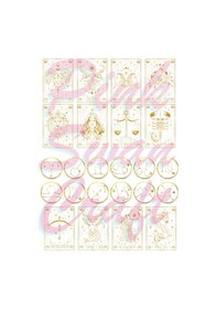 Resim Altın Zodiac Tarot Etiket Seti, Bullet Journal, Scrapbook, Ajanda, Sticker Seti Diğer 