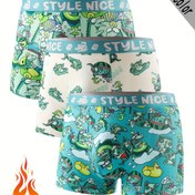 Resim Erkek Şık Karikatür Baskılı Boxer Külotlar - Nefes Alabilir Polyester, Yüksek Esnek Örme Kumaş, "Stil Güzel" Tasarımlı Rahat Şortlar, Rahat Giyim Boxerlar | Eğlenceli Baskılı Boxerlar | Esnek Kumaş 