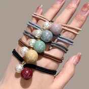 Resim Kadınlar için 5 Parça Şık Sahte İmitasyon Sedefli Aksesuar Seti - Pastel ve Nötr Renkler (Pembe, Yeşil Mavi Gri Bej) Siyah Elastik Tokalarla, Yükleme Esnek Örgülere, Çizgili Topuzlara At Kuyruklu Uygulamaları ile Hafif Hassas Ilağa Dostlu Peluş Lastiçeler Her günlük önceleri & Resmi Etkinlikleri şekillendirin, Șeker Tarzıyımızda Sevimli Ýumurta Toptanları, örgü toplukları çekmə üç ýeterlık, çeşitlý we rahat sač lastičileri, át kiyimi saklamagyň uly hojalygy 