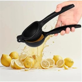 Resim AyrStore Döküm Limon Sıkacağı Limon Presi Büyük Boy 24 Cm, Siyah Metal Limon Sıkacağı, Döküm 
