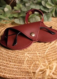 Resim ATÖLYE ZÜMRA Asılabilir Gözlük Kılıfı Kalp Model ( Bordo ) 