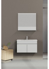 Resim Biani Tome 80 Cm Banyo Dolabı Renk Mat Beyaz 