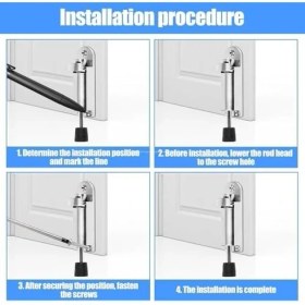 Resim Asseds Store Basmalı Kapı Stoperi, 4 Vida Dahil, Dayanıklı Metal, Kolay Montajlı, Modern Tasarımlı Kapı Tutucu, Estetik ve Ergonomik Iç Mekan Aksesuarı (Gri) 