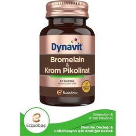 Resim Dynavit Bromelain Krom Pikolinat 60 Kapsül 