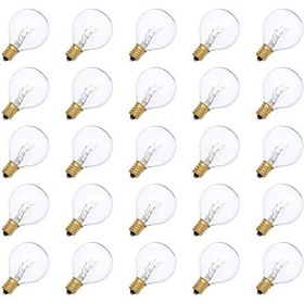 Resim Folinda 25 Adet Ip44 Su Geçirmez G40 Tungsten Ampul, 230v 7w Islak Beyaz Işık 2100k , E12 Tabanlı, Dekoratif Ve Dayanıklı 