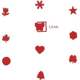 Resim RedApple Şekilli Küçük Boy Delgeç/Şekilgeç 1,5 cm Kalp 